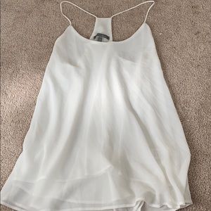 lightweight white flowy tank top